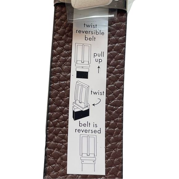 MICHAEL Michael Kors Reversible Leather Monogram Belt Size L - Picture 3 of 7